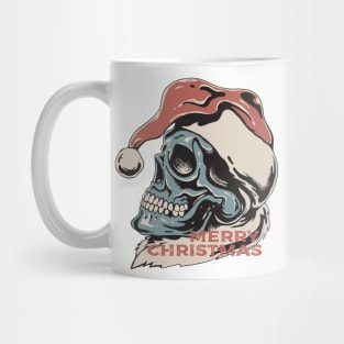 merry christmas skull santa illustration Mug